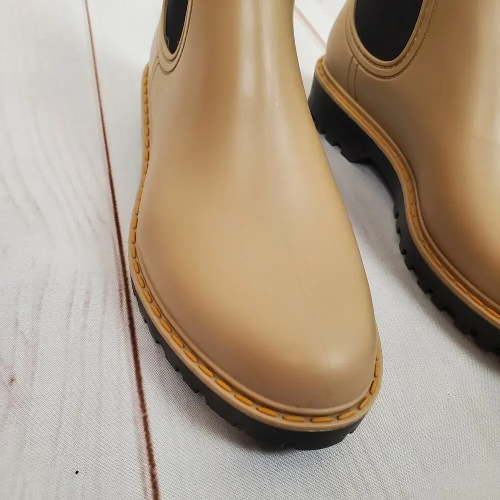 Igor Chelsea Ankle Rain Boots Tan Black 38